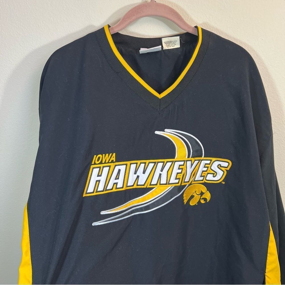 Sportco Authentic Black Iowa Hawkeyes Windbreaker Jacket Large - Picture 7 of 12